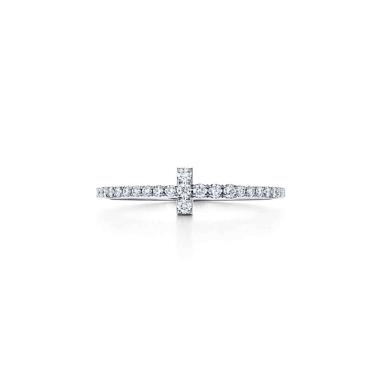 18K Tiffany Diamond Wire Ring