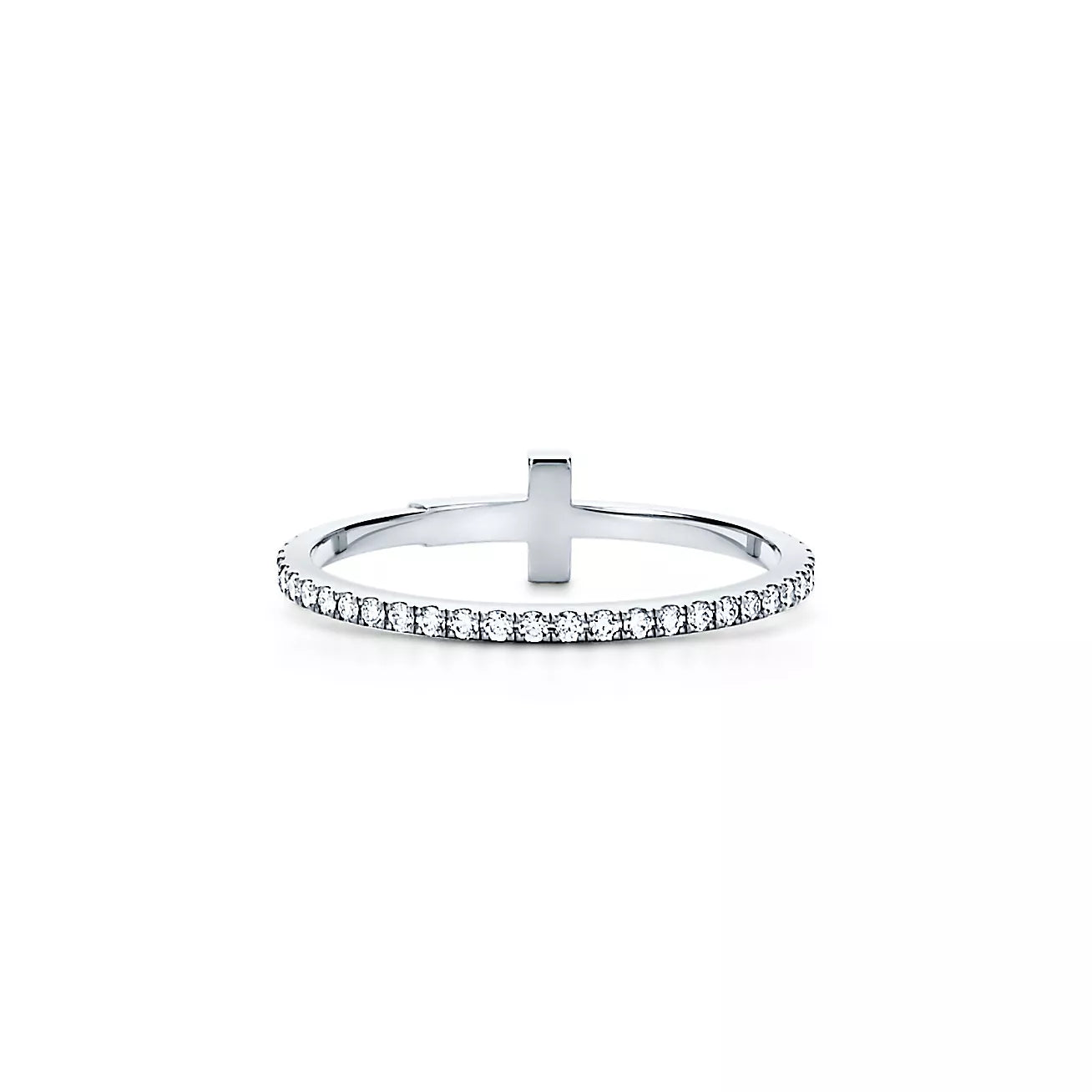 18K Tiffany Diamond Wire  Ring