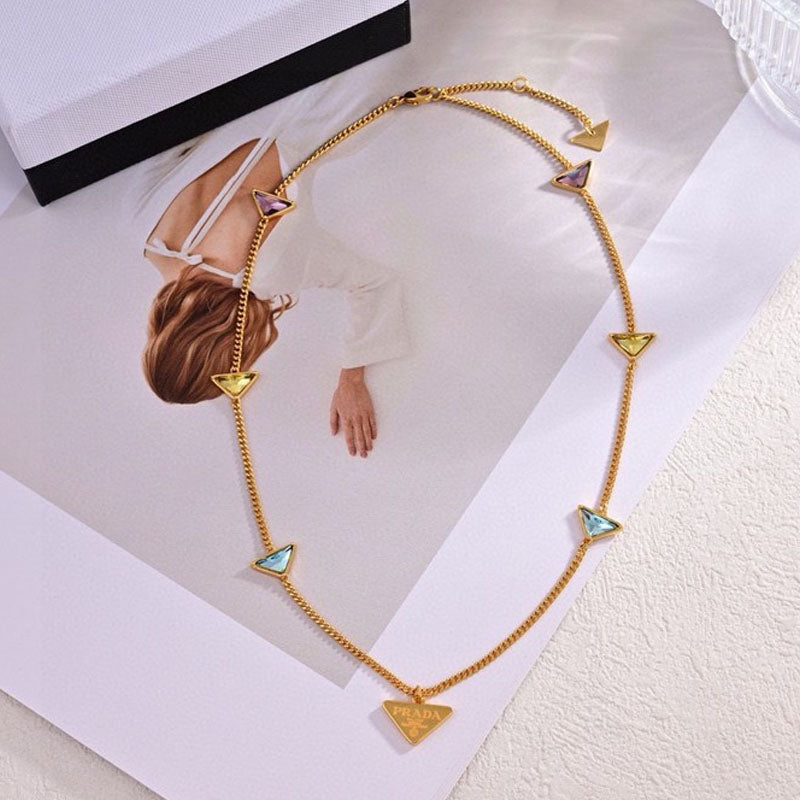 18K Prada Eternal Gold Semi-Precious Stones Necklace