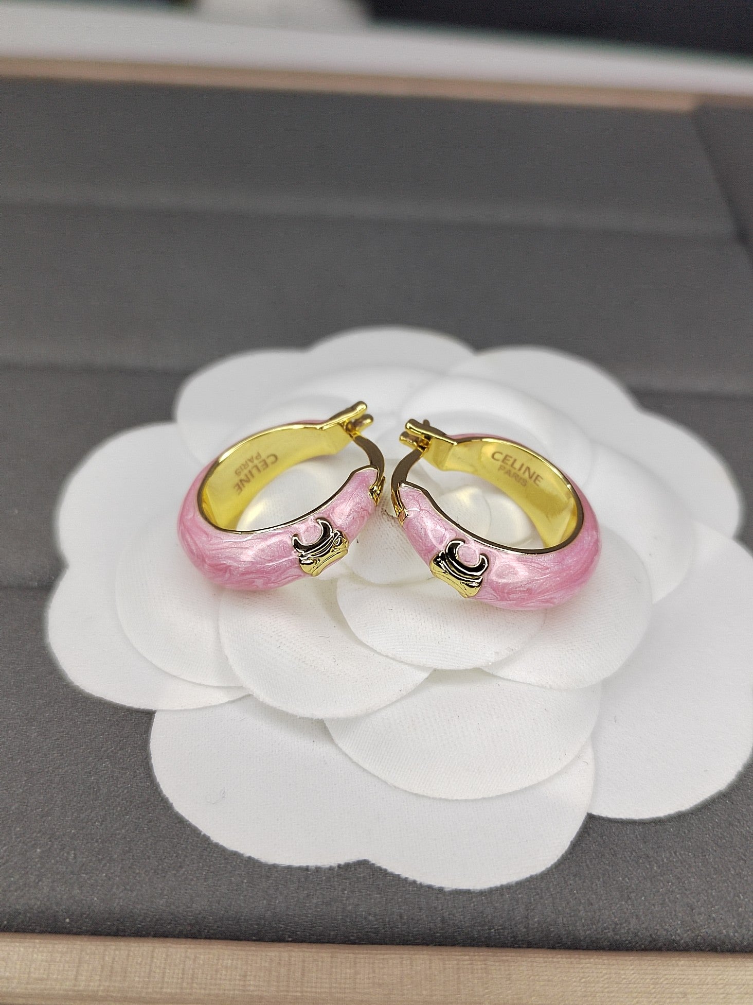 18K Celine Pink Earrings