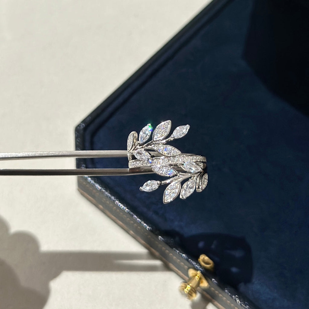 18K Tiffany Victoria Diamond Vine Bypass Ring